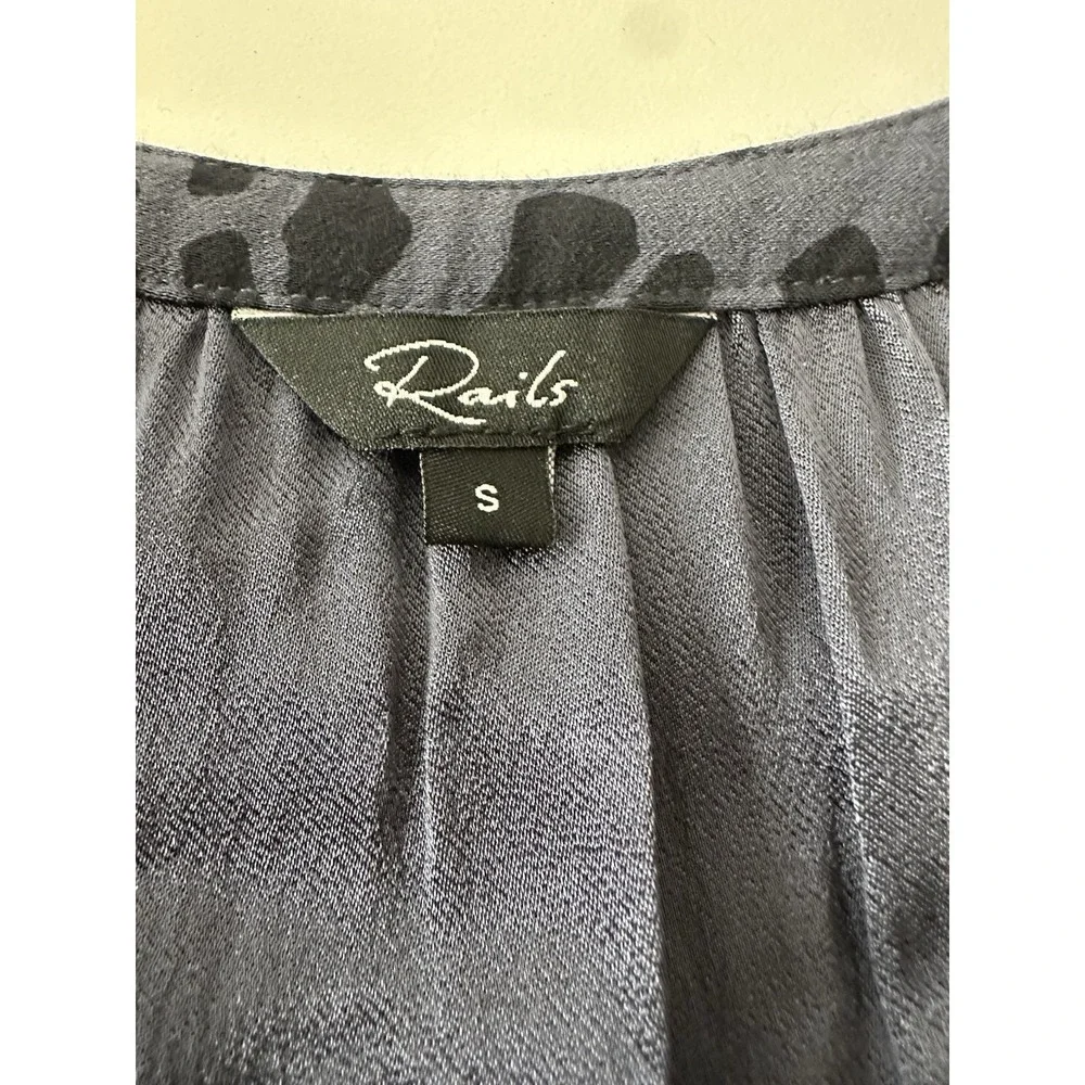 Rails Dtess Women's Small Gray Black Animal Print Jasmine Smocked Mini Safari - Picture 9 of 13
